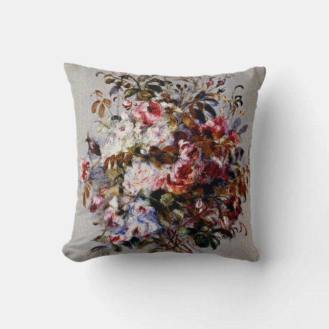 Renoir - ein Bouquet von Rose, Kissen (Vorderseite)