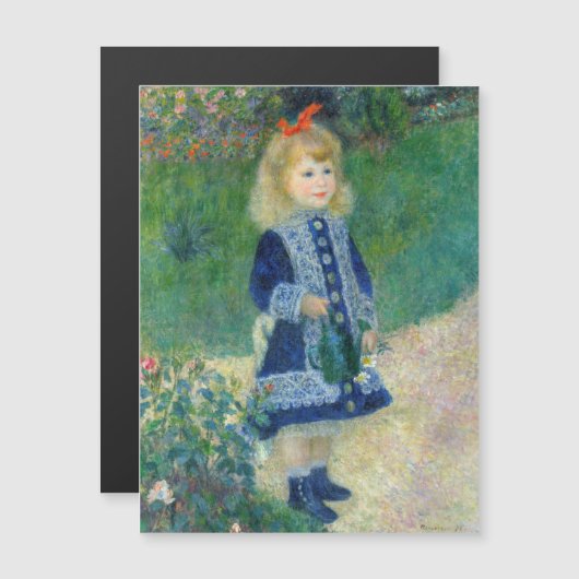 Renoir - Ein Mädchen mit einer magnetischen Wasser Magnetkarte (Vorne/Hinten)