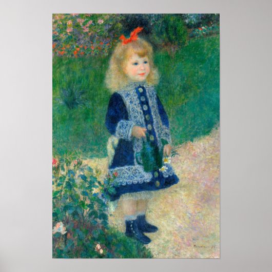 Renoir "Ein Mädchen mit einer Wasserdose" Poster (Vorne)