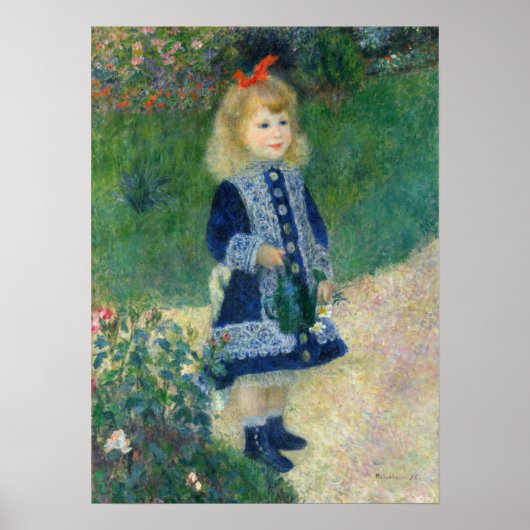 Renoir - ein Mädchen mit einer Wasserdose Poster (Vorne)