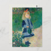Renoir "Ein Mädchen mit einer Wasserdose" Postkarte (Vorne/Hinten)