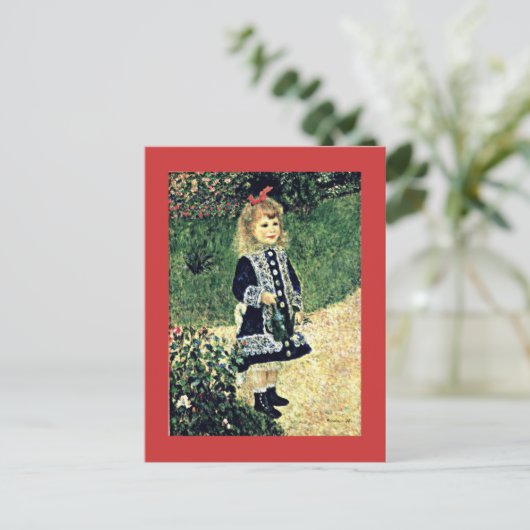 Renoir - Ein Mädchen mit einer Wasserquelle Postkarte (Stehend Vorderseite)