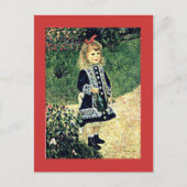 Renoir - Ein Mädchen mit einer Wasserquelle Postkarte (Vorderseite)