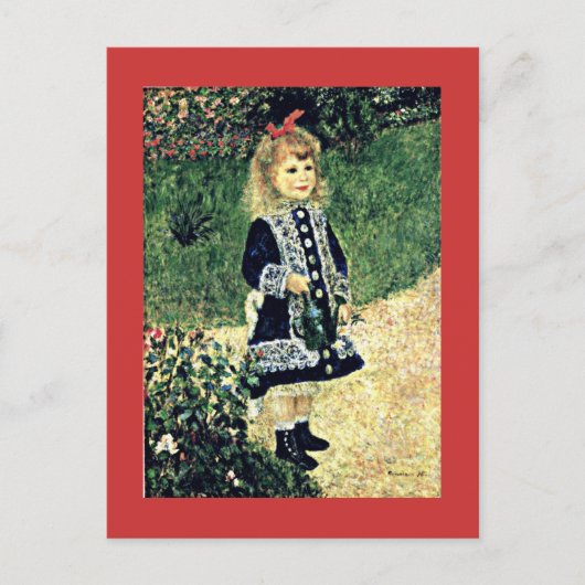 Renoir - Ein Mädchen mit einer Wasserquelle Postkarte (Vorderseite)