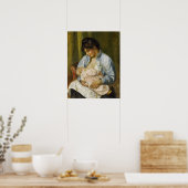 Renoir - Eine Frau, die ein Kind ernährt Poster (Küche)