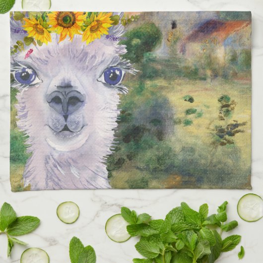 Renoir Environments von Briey und dem Extravagante Geschirrtuch (Gefaltet)