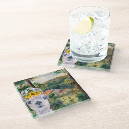 Renoir Environments von Briey und dem Extravagante Glasuntersetzer (Schrägansicht)