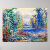 Renoir - Flusslandschaft 1890 Poster (Vorne)