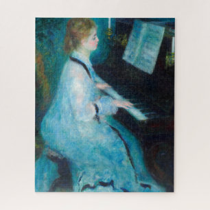 Renoir Frau am Klavier Vintage Impressionismus Puzzle