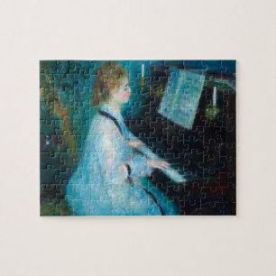 Renoir Frau am Klavier Vintage Impressionismus Puzzle