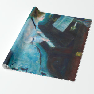 Renoir Frau am Piano Vintage Impressionistin Geschenkpapier