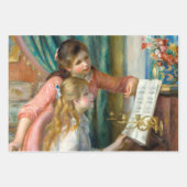 Renoir Frau am Piano Vintage Impressionistin Geschenkpapier Set (Vorderseite 3)