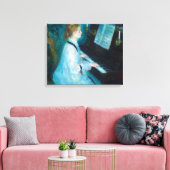 Renoir Frau am Piano Vintage Impressionistin Leinwanddruck (Insitu (Wohnzimmer))