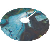Renoir Frau am Piano Vintage Impressionistin Polyester Weihnachtsbaumdecke (Schrägansicht)