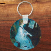 Renoir Frau am Piano Vintage Impressionistin Schlüsselanhänger (Vorderseite)