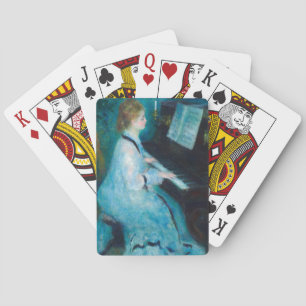 Renoir Frau am Piano Vintage Impressionistin Spielkarten