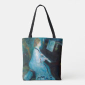 Renoir Frau am Piano Vintage Impressionistin Tasche (Rückseite)