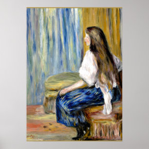 Renoir - Frau mit langem Haar, Kunst Poster