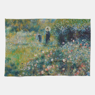Renoir - Frau mit Sonnenschirm im Garten Geschirrtuch
