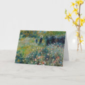 Renoir - Frau mit Sonnenschirm im Garten Karte (Gelbe Blume)