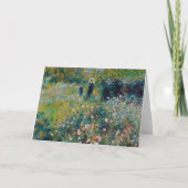 Renoir - Frau mit Sonnenschirm im Garten Karte (Vorderseite)