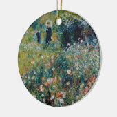 Renoir - Frau mit Sonnenschirm im Garten Keramik Ornament (Links)