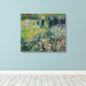 Renoir - Frau mit Sonnenschirm im Garten Leinwanddruck (Insitu (Holzboden))