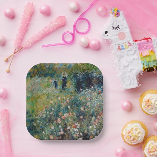 Renoir - Frau mit Sonnenschirm im Garten Pappteller (Party)