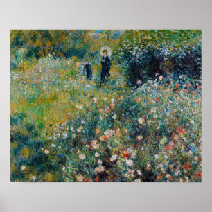 Renoir - Frau mit Sonnenschirm im Garten Poster