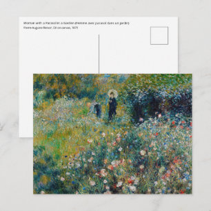 Renoir - Frau mit Sonnenschirm im Garten Postkarte