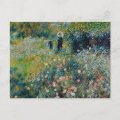 Renoir - Frau mit Sonnenschirm im Garten Postkarte (Vorderseite)