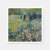Renoir - Frau mit Sonnenschirm im Garten Serviette (Vorderseite)