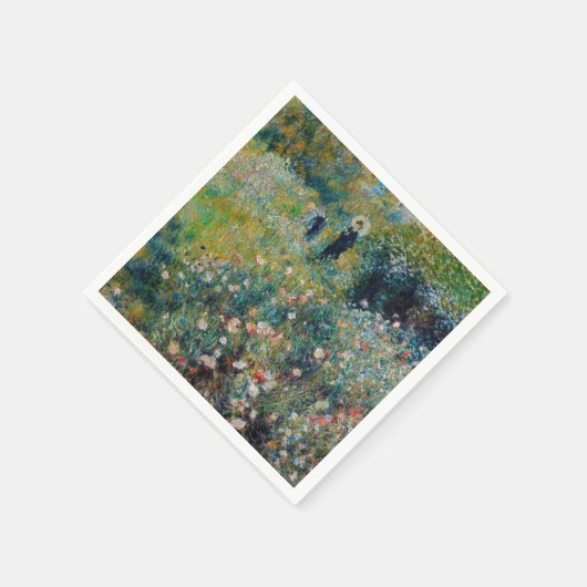 Renoir - Frau mit Sonnenschirm im Garten Serviette (Ecke)