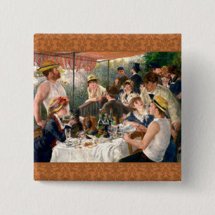 Renoir French Luncheon Boating Party Button