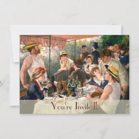 Renoir French Luncheon Boating Party Einladung (Vorderseite)