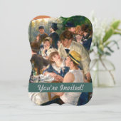 Renoir French Luncheon Boating Party Einladung (Stehend Vorderseite)