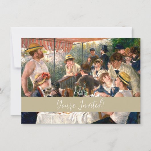 Renoir French Luncheon Boating Party Einladung (Vorderseite)