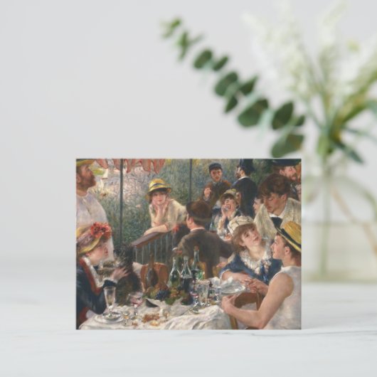 Renoir French Luncheon Boating Party Einladungspostkarte (Stehend Vorderseite)