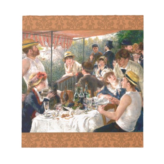Renoir French Luncheon Boating Party Notizblock (Vorderseite)