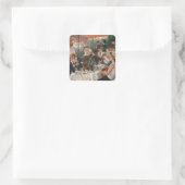 Renoir French Luncheon Boating Party Quadratischer Aufkleber (Tasche)