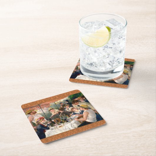 Renoir French Luncheon Boating Party Rechteckiger Pappuntersetzer (Vor Ort)