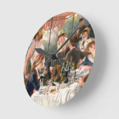 Renoir French Luncheon Boating Party Runde Wanduhr (Winkel)