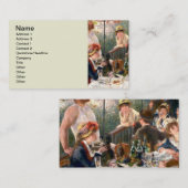 Renoir French Luncheon Boating Party Visitenkarte (Vorne/Hinten)