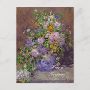 Renoir Frühling Blume Bouquet CC0863 Feierlichkeit Einladungspostkarte
