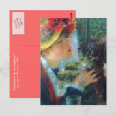 Renoir Girl mit Dog Postkarte (Vorne/Hinten)