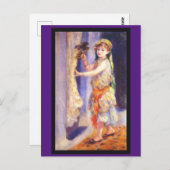 Renoir, Girl with a Bird, Postkarte (Vorne/Hinten)