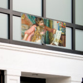 Renoir Girls am Piano Impressionismus Malerei Banner (Äußeres Gebäude)