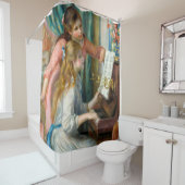 Renoir Girls am Piano Impressionismus Malerei Duschvorhang (Beispiel)