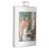 Renoir Girls am Piano Impressionismus Malerei Flachmann (Rechts)