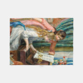 Renoir Girls am Piano Impressionismus Malerei Fleecedecke (Vorderseite (Horizontal))
